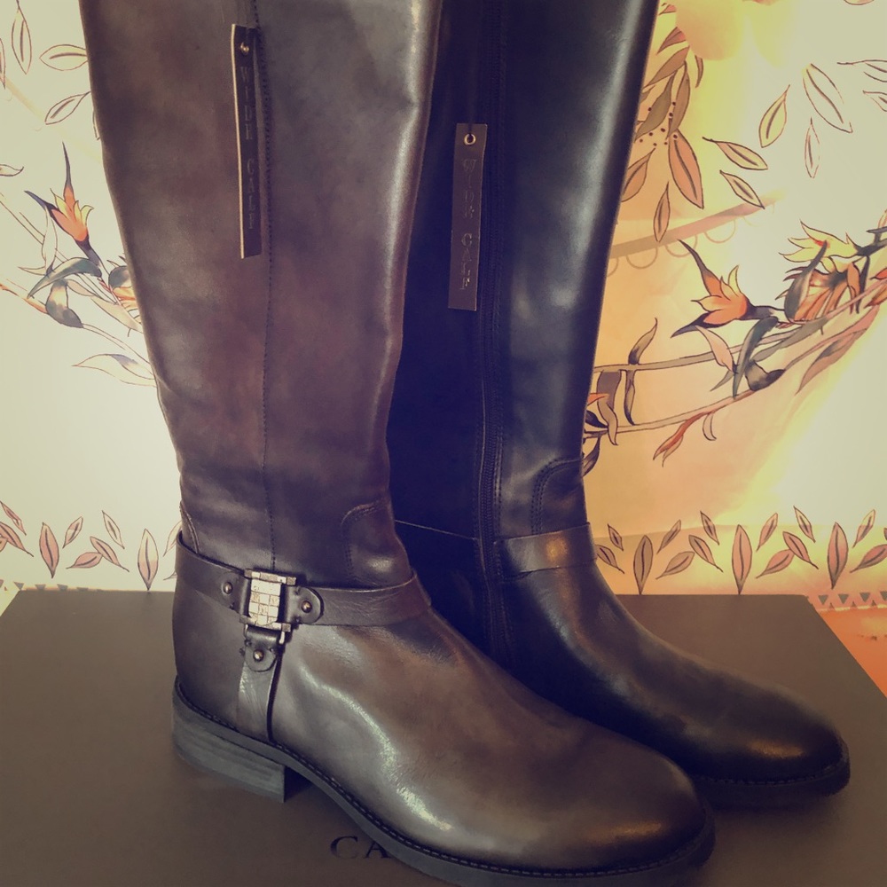 Vince Camuto Knee High Riding Boots. (Wide Calf)